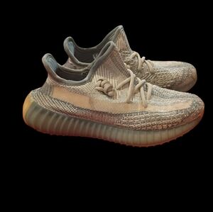 Yeezy Boost Gray and Tan Knit Sneakers By Adidas